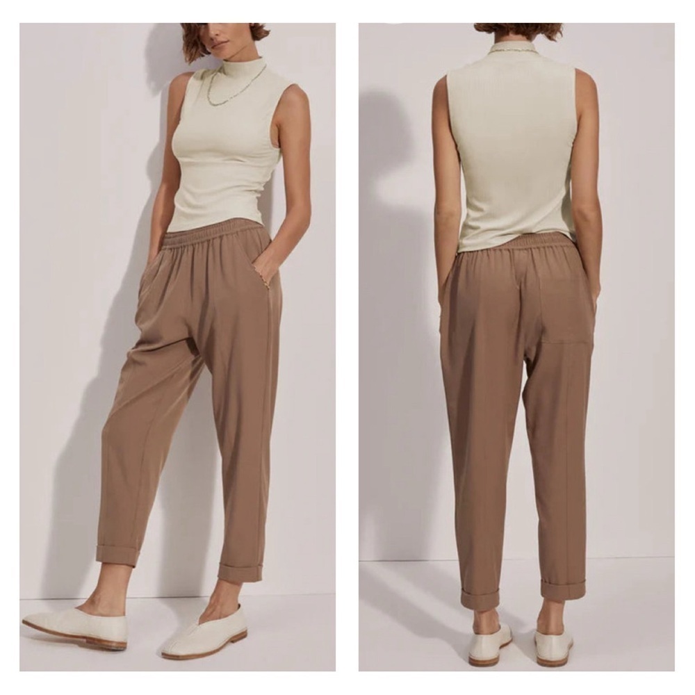Varley - Oakland Turn-Up Taper Pant 25” Elastic Waist Comfort Aesthetic